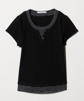 BEAUTY&YOUTH/ヘンリーネック レイヤード Tシャツ/Tシャツ / カットソー