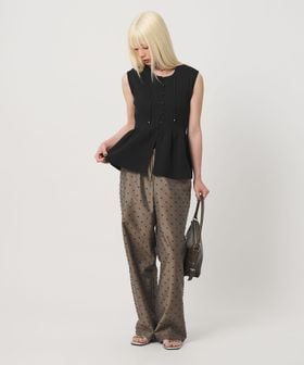 BEAUTY&YOUTH/【WEB限定 Wardrobe DAILY MINIMAL】ペプラム2WAY ノースリーブリブニット ウォッシャブル/ニット / セーター