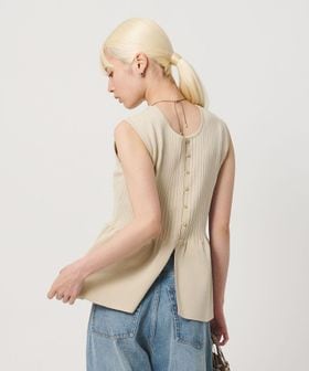 BEAUTY&YOUTH/【WEB限定 Wardrobe DAILY MINIMAL】ペプラム2WAY ノースリーブリブニット ウォッシャブル/ニット / セーター