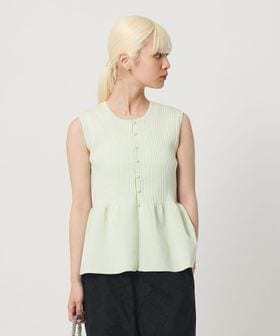 BEAUTY&YOUTH/【WEB限定 Wardrobe DAILY MINIMAL】ペプラム2WAY ノースリーブリブニット ウォッシャブル/ニット / セーター