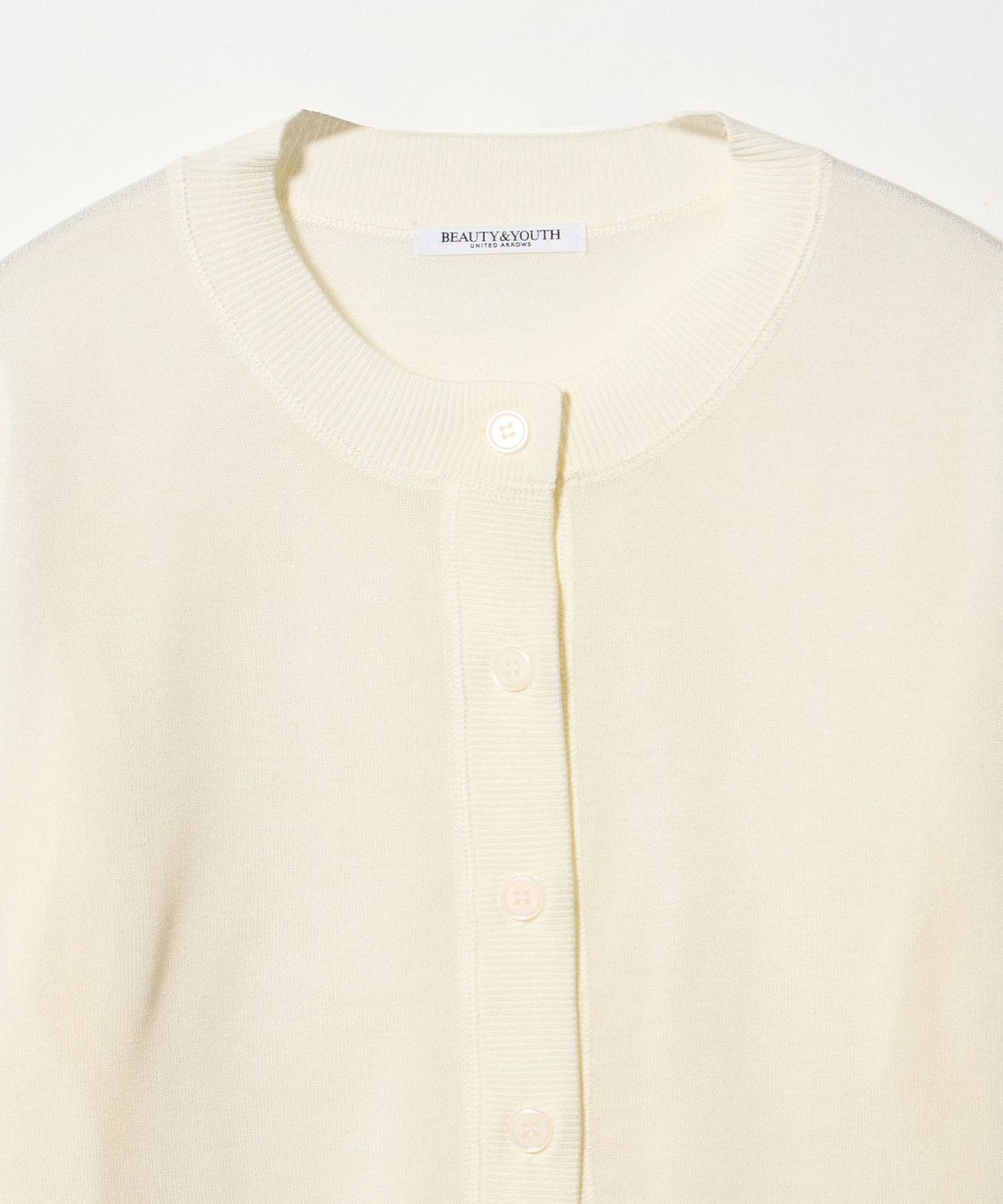 WEB限定 Wardrobe DAILY MINIMAL】ハーフスリーブ シアーカーディガン