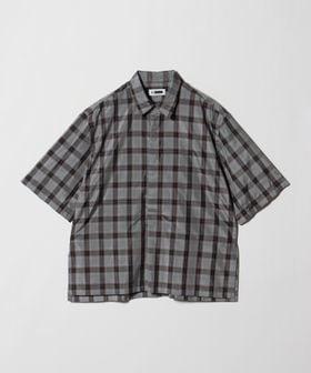H BEAUTY&YOUTH/＜H＞アセテート チェック プルオーバーシャツ/シャツ / ブラウス