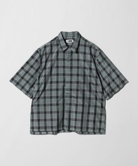 H BEAUTY&YOUTH/＜H＞アセテート チェック プルオーバーシャツ/シャツ / ブラウス