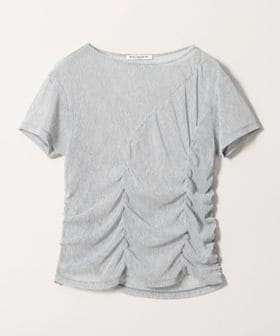 BEAUTY&YOUTH/シャーリング メッシュ Tシャツ/Tシャツ / カットソー