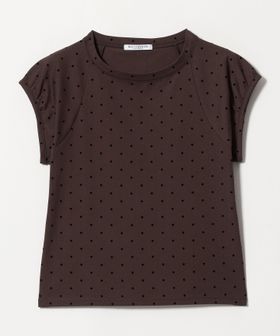 BEAUTY&YOUTH/コットン ドットプリント  Tシャツ/Tシャツ / カットソー