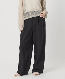 BEAUTY&YOUTH/ナイロンコットン ワイドタックパンツ ウォッシャブル/イージーパンツ