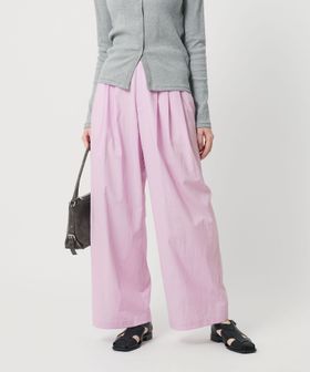 BEAUTY&YOUTH/ナイロンコットン ワイドタックパンツ ウォッシャブル/イージーパンツ