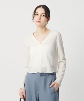 BEAUTY&YOUTH/ソリッド＆チェック Vネック カーディガン/カーディガン / ボレロ
