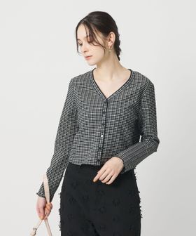 BEAUTY&YOUTH/ソリッド＆チェック Vネック カーディガン/カーディガン / ボレロ