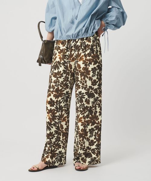 BEAUTY&YOUTH/フラワープリント イージーパンツ ウォッシャブル/イージーパンツ