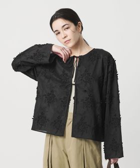 BEAUTY&YOUTH/セルロースナイロン エンブロイダリーシャツ 2WAY/シャツ / ブラウス