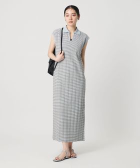 BEAUTY&YOUTH/ボーダー スキッパー マキシワンピース/ワンピース