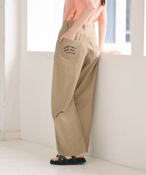 BEAUTY&YOUTH/ドローイング エンブロイダリー 5ポケットパンツ/その他パンツ