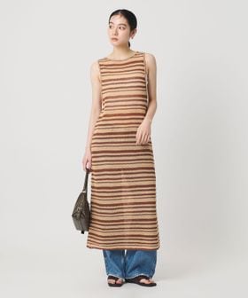 BEAUTY&YOUTH/コットン メッシュ ボーダーワンピース/ワンピース