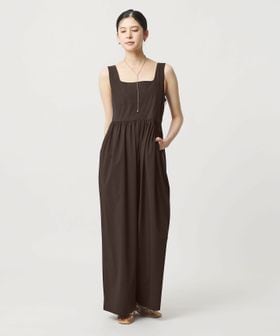 BEAUTY&YOUTH/【WEB限定 Wardrobe DAILY MINIMAL】ギャザーノースリーブ オールインワン 接触冷感 UVカット はっ水/オーバーオール / オールインワン