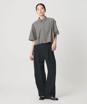 BEAUTY&YOUTH/チェック ドローストリング シャツ ウォッシャブル/シャツ / ブラウス