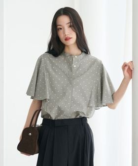BEAUTY&YOUTH/【WEB限定】ドット フリルスリーブブラウス ウォッシャブル/シャツ / ブラウス