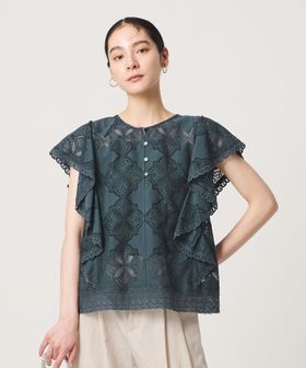 BEAUTY&YOUTH/【WEB限定 Wardrobe DAILY MINIMAL】レース 2WAYブラウス ウォッシャブル/シャツ / ブラウス