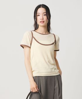 BEAUTY&YOUTH/【WEB限定】キャミソール＆ショートスリーブ ループニットプルオーバー ウォッシャブル/ニット / セーター