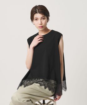 BEAUTY&YOUTH/【WEB限定】レースコンビ ノースリーブカットソー/Tシャツ / カットソー
