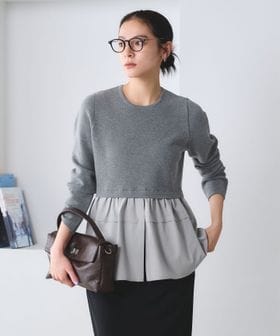 BEAUTY&YOUTH/【WEB限定 Wardrobe DAILY MINIMAL】レイヤードフレアニットプルオーバー ウォッシャブル/ニット / セーター