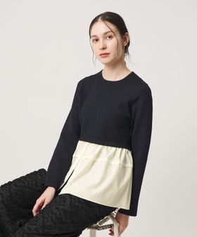 BEAUTY&YOUTH/【WEB限定 Wardrobe DAILY MINIMAL】レイヤードフレアニットプルオーバー ウォッシャブル/ニット / セーター