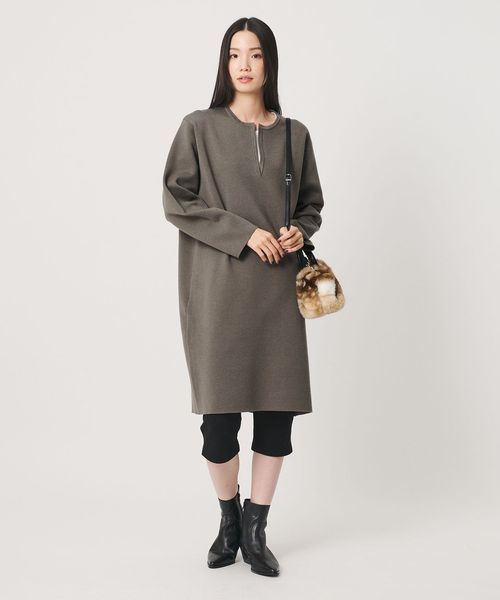 BEAUTY&YOUTH/【WEB限定 Wardrobe DAILY MINIMAL】ジャガード スキッパー ニットワンピース/ワンピース