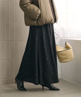 BEAUTY&YOUTH/【WEB限定 Wardrobe DAILY MINIMAL】フラワー エンブロイダリー フレアスカート ウォッシャブル/ミモレ / ロング