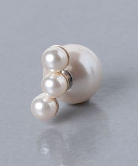 MAYU/＜MAYU＞ 3フェイクパール 片耳ピアス/ピアス（片耳用）