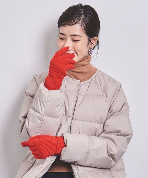 Johnstons of Elgin>カシミヤ リブ グローブ