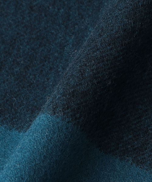 WAkO BEGG&CO 青系リバーシブルフリンジマフラー 箱付き WAkO BEGG&CO 青系リバーシブルフリンジマフラー 箱付きオン