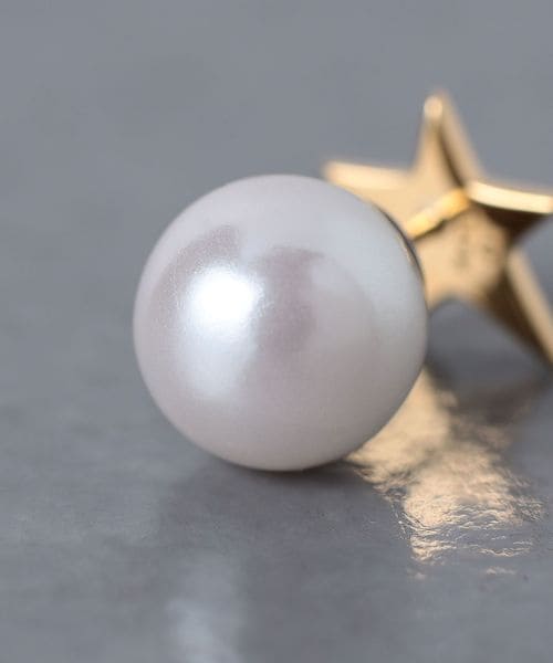 ＜MAYU＞スター F/PRL 片耳ピアス M MAYU＞BJ/STAR F/PRL 片耳 ピアス（ピアス（片耳用））｜MAYU