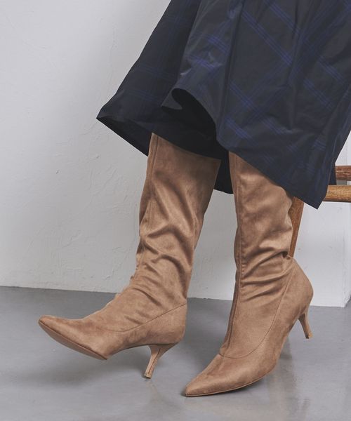 UNITED ARROWS/ポインテッド ストレッチロングブーツ/ロングブーツ