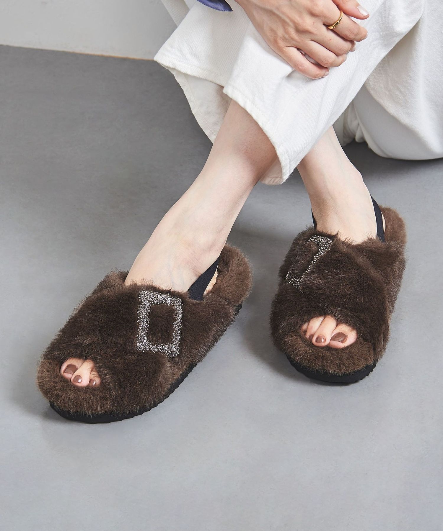 美品　23cm ユナイテッドアローズ　COMFY バックストラップ サンダル UNITED ARROWS サンダル COMFY バックストラップ レディース