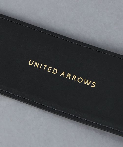 【稼働美品】 UNITED ARROWS UAB スクエア　黒ベルト スクエアバックル ベルト