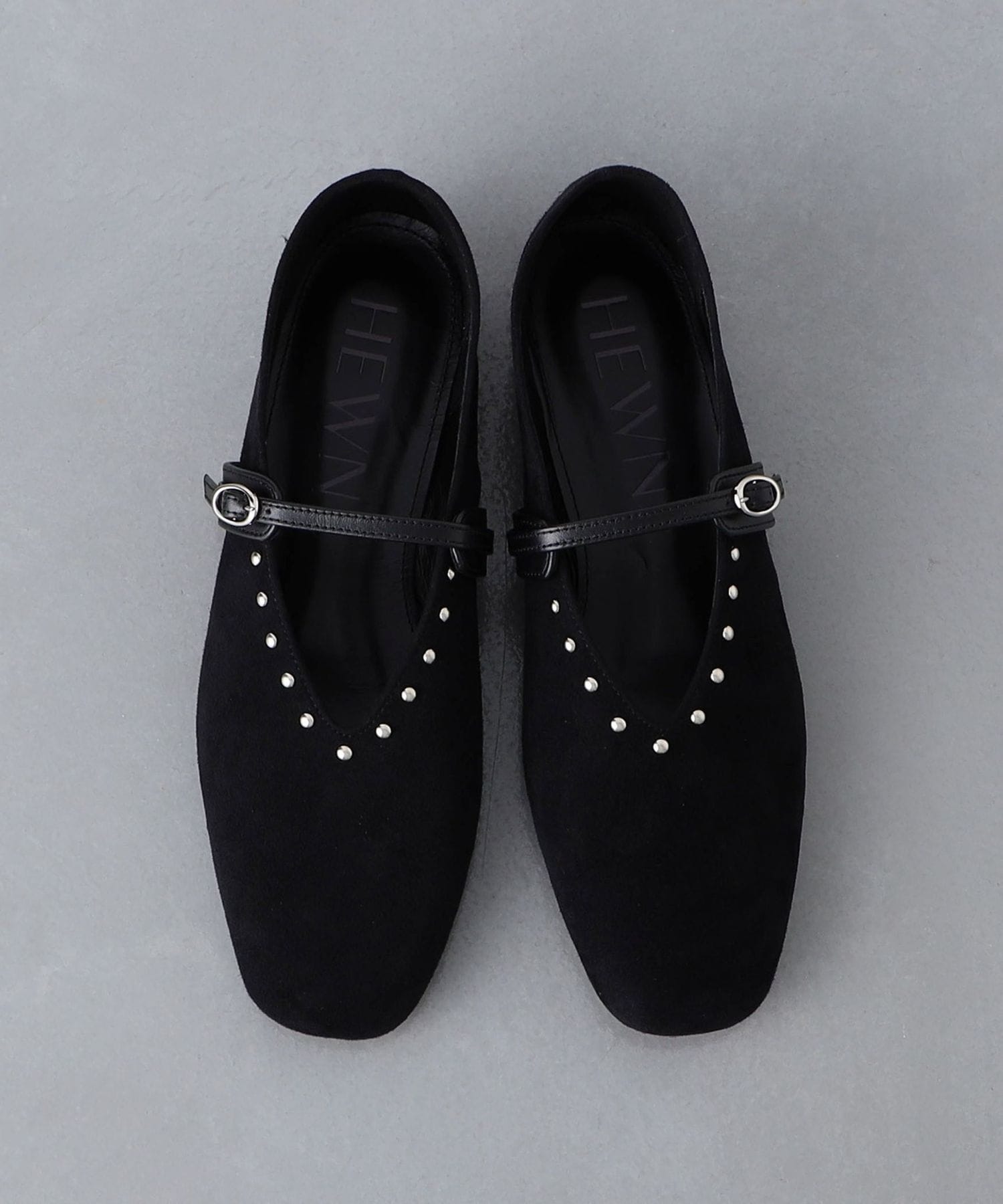 HEWN＞ STUDS MARYJANE フラットシューズ