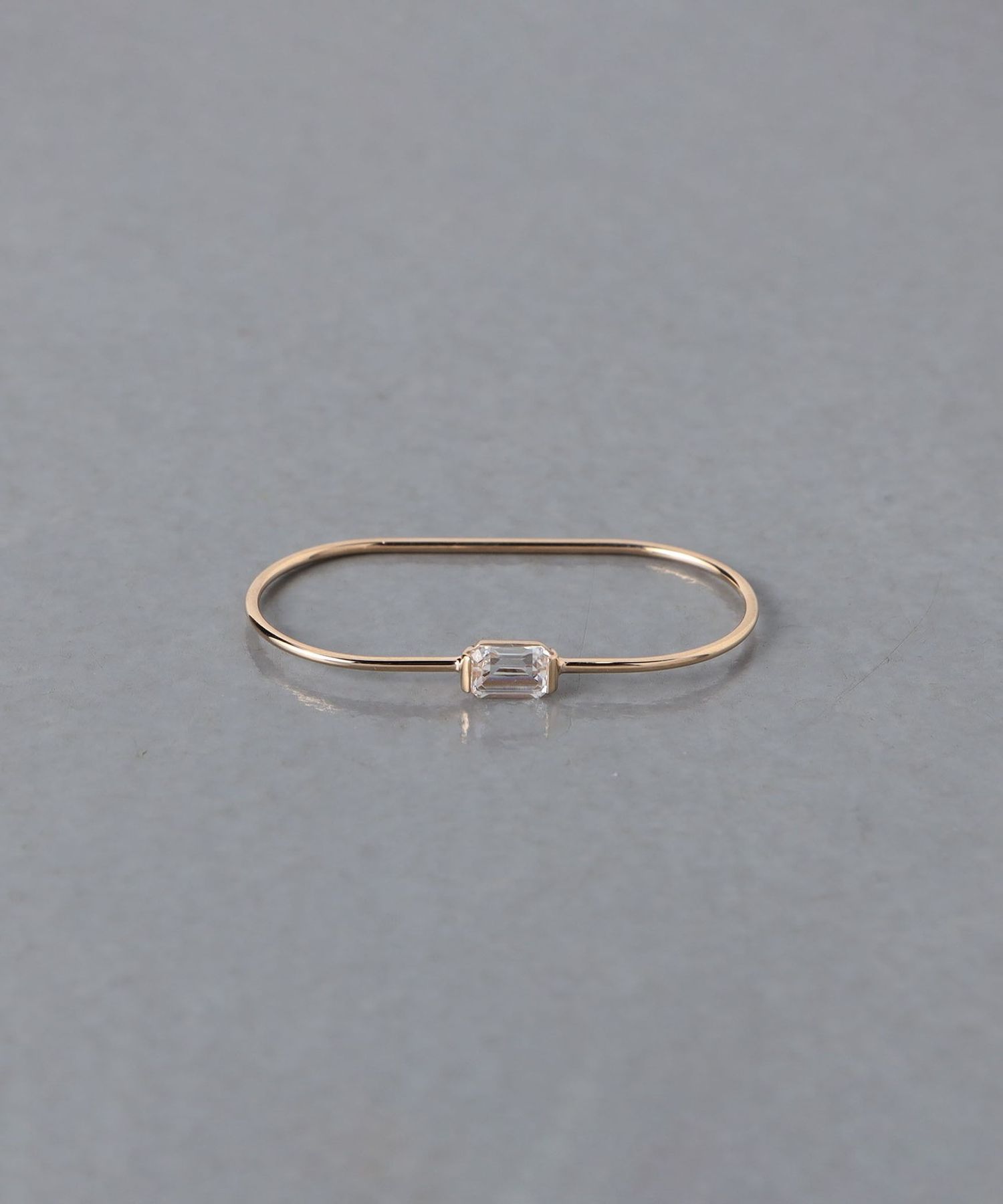 Hirotaka ホワイトトパーズ ダブルフィンガーリング BIRD OF PARADISE ホワイトトパーズ ダブルフィンガー リング