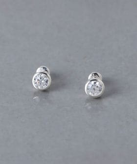 UNITED ARROWS/SILVER925 ラウンドCZ ピアス/ピアス（両耳用）
