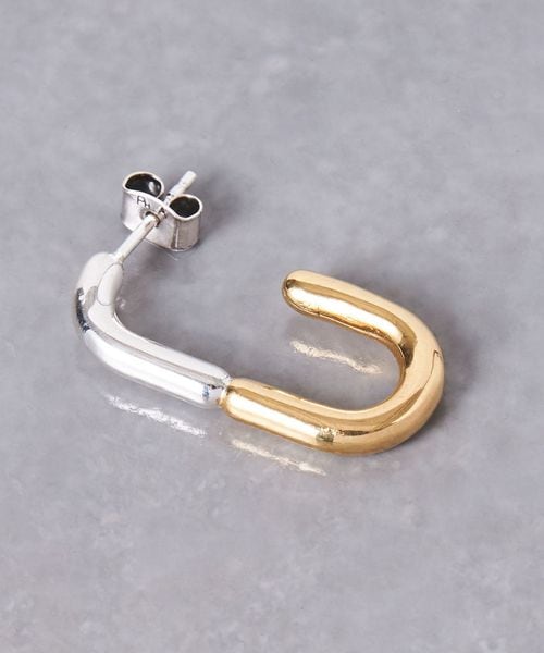 PHILIPPE AUDIBERT NEMY BI ピアス　ゴールド　シルバー 別注】＜PHILIPPE AUDIBERT＞NEMY BI ピアス