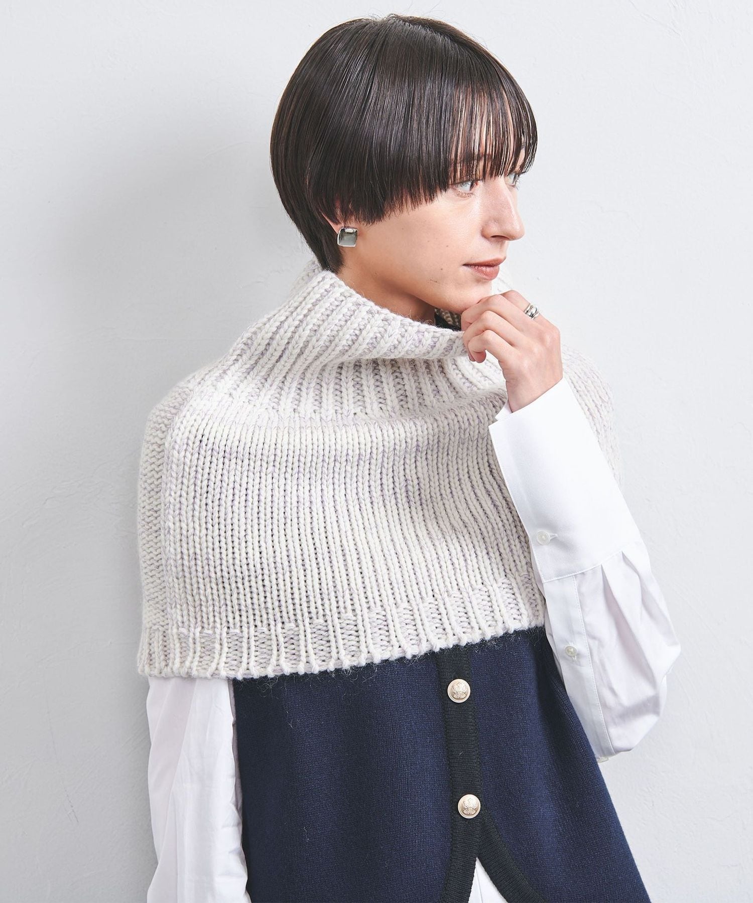 【試着のみ】ASAUCE A MÉLER アソースメレ　ニットスヌード 別注】＜ASAUCE MELER＞ニット スヌード