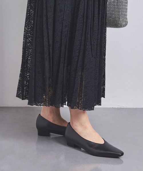 【美品】UNITED ARROWS ポインテッド スクエアビジュー パンプス UNITED ARROWS（ユナイテッドアローズ）の「ポインテッド