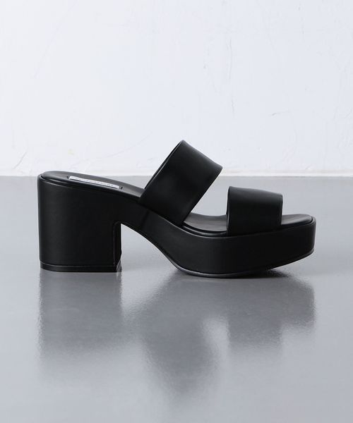 【★　様】UNITED ARROWS　2ベルトプラットミュール　ブラック　36 ☆様】UNITED ARROWS2ベルトプラットミュールブラック36