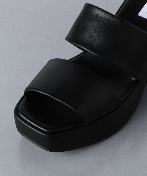 【★　様】UNITED ARROWS　2ベルトプラットミュール　ブラック　36 2ベルト プラットミュール