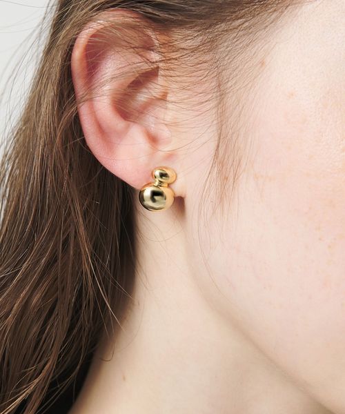 UNITED ARROWS/2オーバル ドーム イヤリング/イヤリング