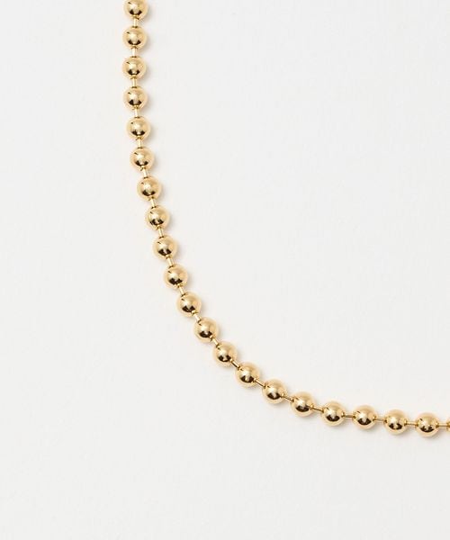 mayu Pearl ball chain ネックレス(43cm) ゴールド mayu Pearl ball chain ネックレス(43cm) ゴールド