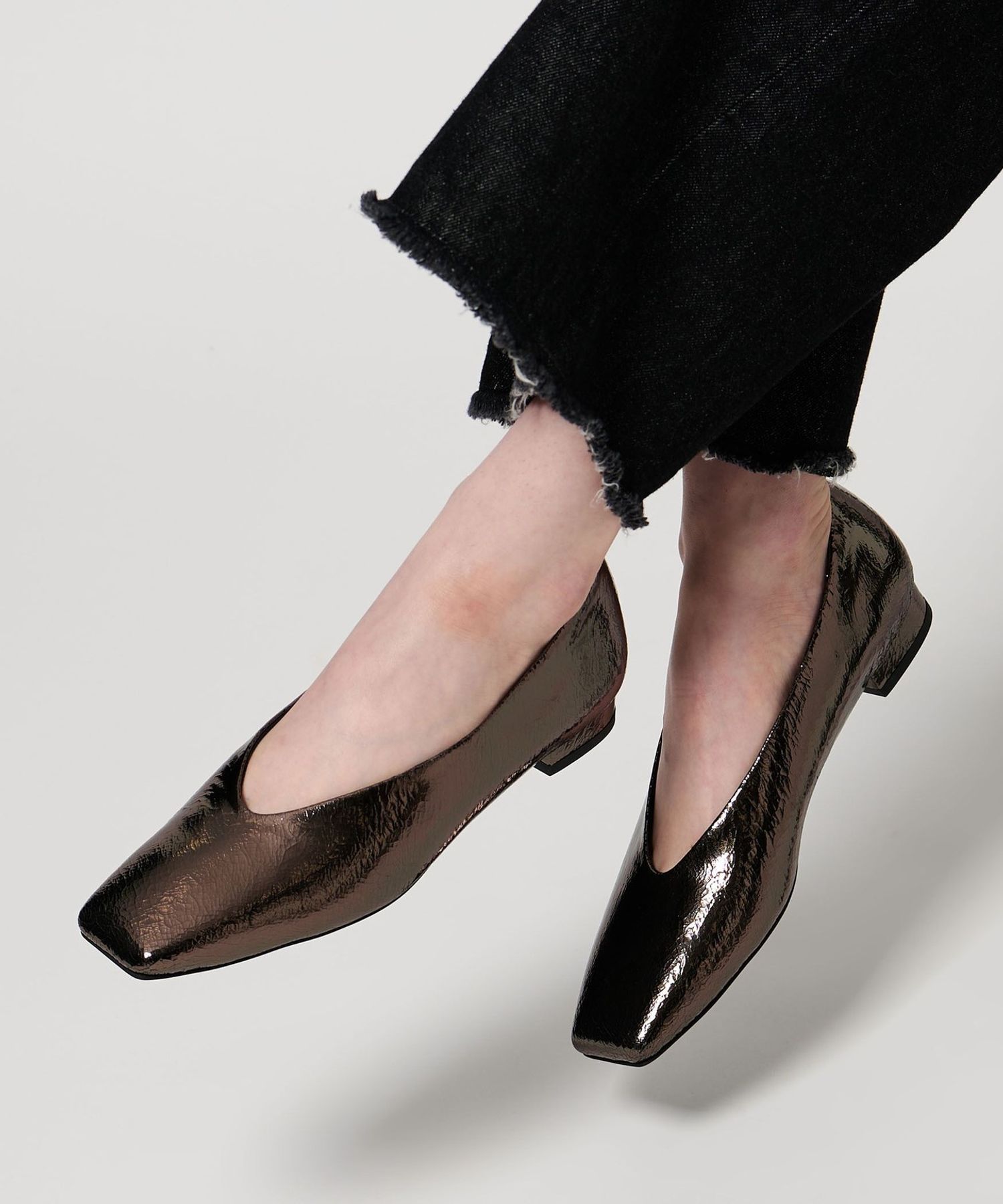 UNITED ARROWS UWMSC スクエア フラット シューズ　37h スクエア フラット パンプス
