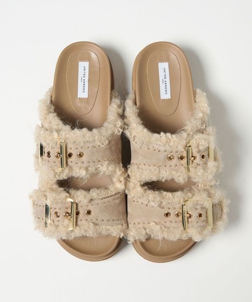 PALM ANGELS フェイクファー スエード サンダル Palm Angels - Palm Angels Sandal | HBX - Globally Curated