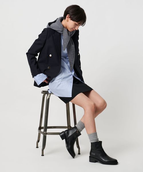 UNITED ARROWS　レザーショートブーツ黒38 レザー ショートブーツ