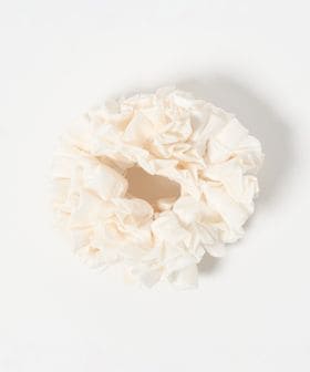 heyep/＜heyep＞SILK ラッフル シュシュ/ヘアアクセサリー