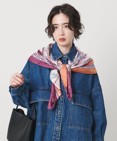 25SS UNITED ARROWS マニプリ スカーフ セール】＜manipuri＞SILK 88×88 スカーフ 25SS（バンダナ